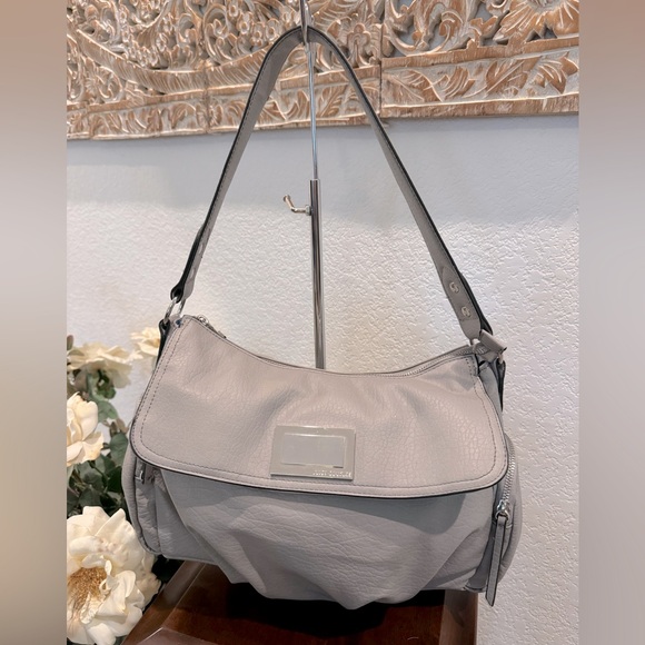 Juicy Couture Gray Leather with Royal Blue Interior Shoulder Purse - Picture 15 of 15